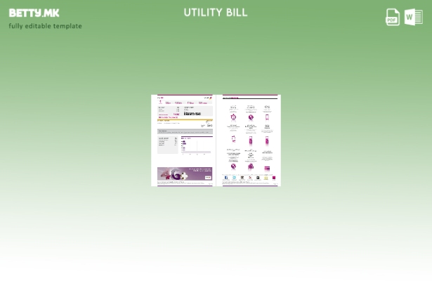 модерен стил Бахреин Вива мојот шаблон за збор страници за сметки за комунални у